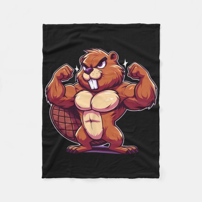 Couverture Polaire Muscles Flexants de castor Ventilateur Bodybuildin (Devant)
