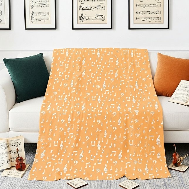 Couverture Polaire Musical blanc (Créateur téléchargé)
