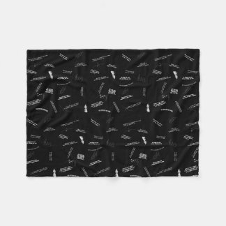 Couverture Polaire Musical Theater Inspirational Quotes Black & White