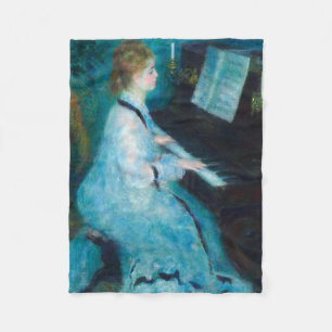 Couverture Polaire Musicien de piano Renoir Woman