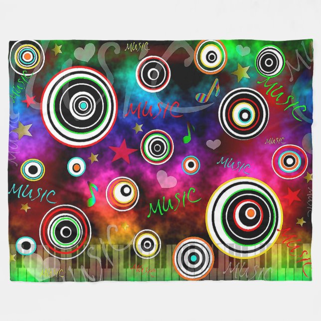 Couverture Polaire Musique (Devant (Horizontal))