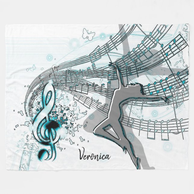 Couverture Polaire Musique (Devant (Horizontal))