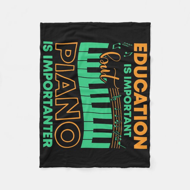 Couverture Polaire Musique Art Education Et Piano (Devant)