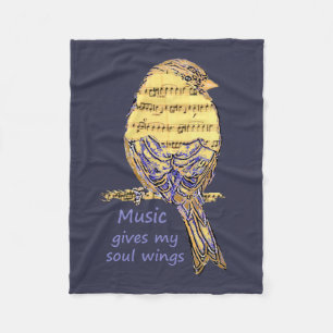 Couverture Polaire Musique donne mes ailes soul Citer Musique Note Oi