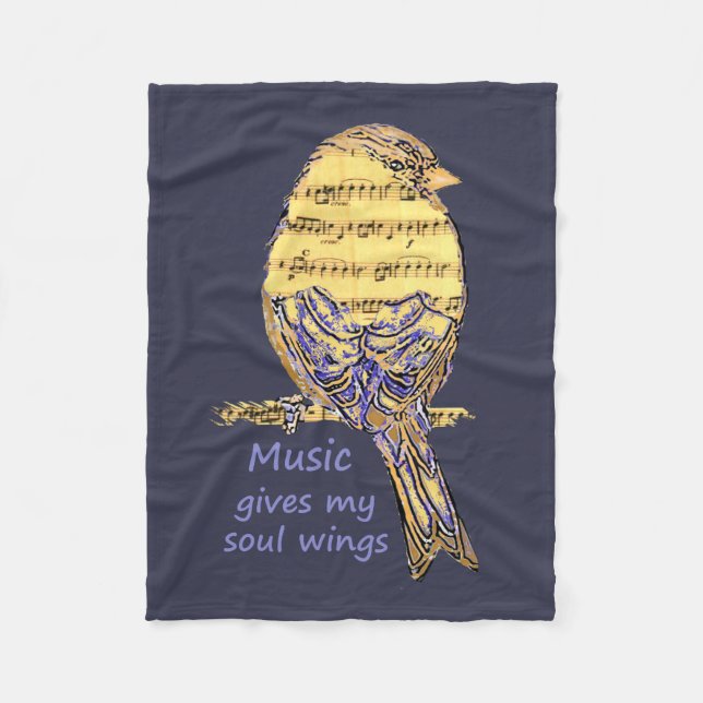 Couverture Polaire Musique donne mes ailes soul Citer Musique Note Oi (Devant)