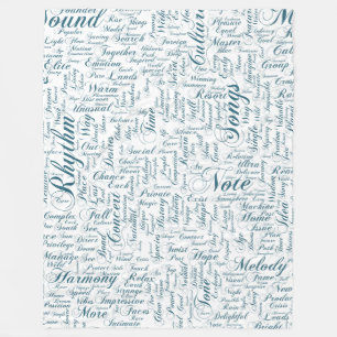 Couverture Polaire Musique Mélodie Orchestre Silhouette Forme Texte