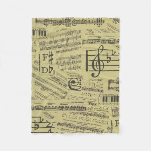 Couverture Polaire musique Note Musique Motif Thème Fleece Blanket