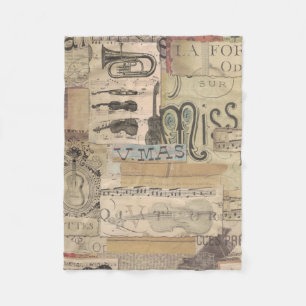 Couverture Polaire musique Note Musique Motif Thème Fleece Blanket