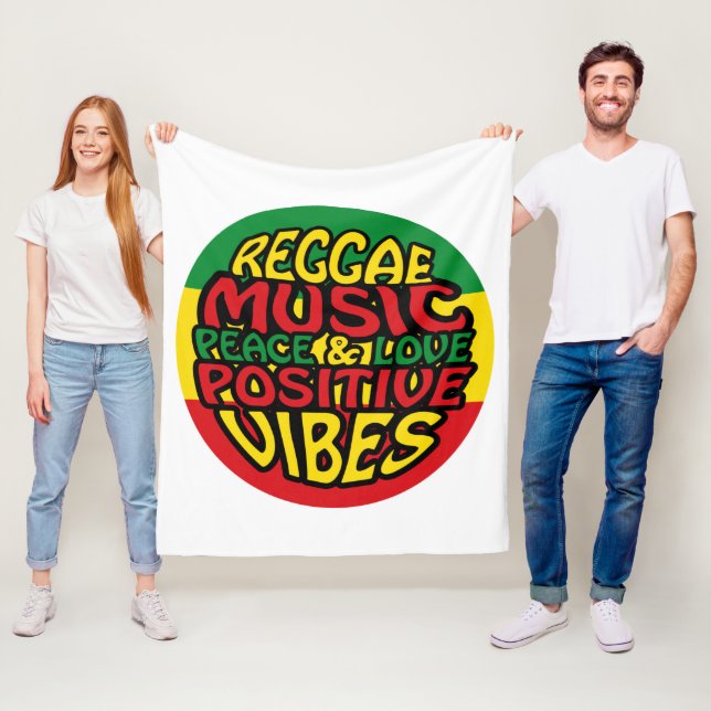 Couverture Polaire Musique reggae avec des paroles positives (En situation)