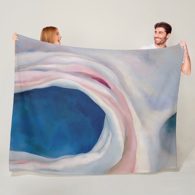 Couverture Polaire Musique rose et bleu par O'Keeffe (En situation)