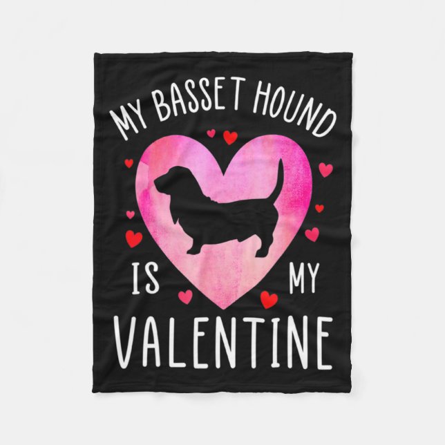 Couverture Polaire My Bet Hound Is My Valentine Dog Lover Valentin _1 (Devant)