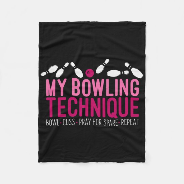 Couverture Polaire My Bowling Technique - Drôle Bowler (Devant)