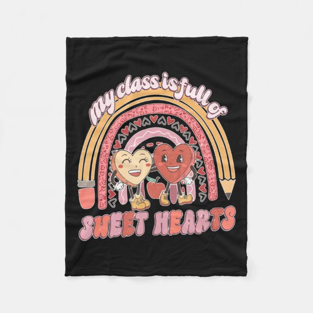 Couverture Polaire My Cl Is Full Of Sweet Hearts Teacher Valentine  (Devant)