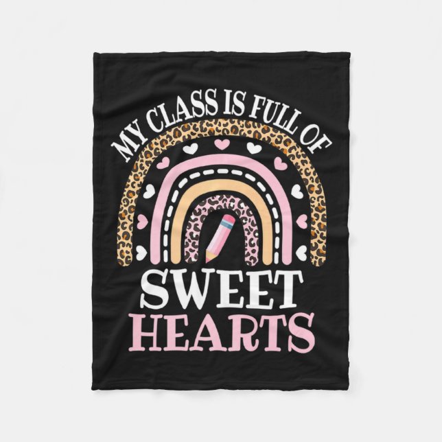 Couverture Polaire My Cl Is Full Of Sweet Hearts Valentines Day Te  (Devant)