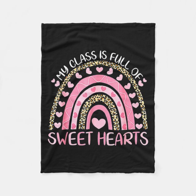 Couverture Polaire My Cl Is Full Of Sweethearts Rainbow Valentines  (Devant)
