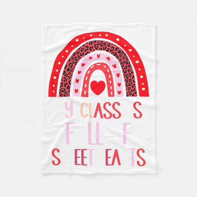 Couverture Polaire My Cl Is Full Of Sweethearts Teacher Valentines  (Devant)