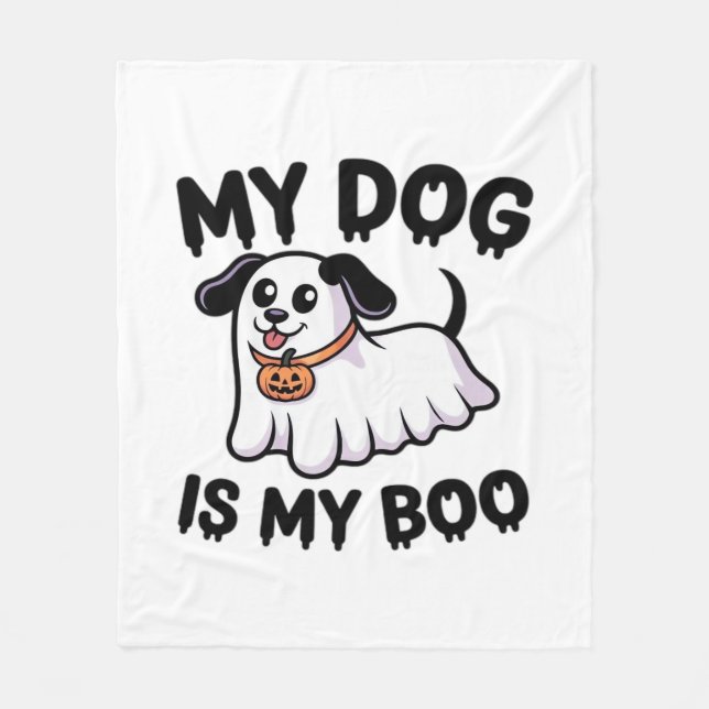 Couverture Polaire My Dog Is My Boo Shirt - Drôle Dog Lover Don 2025 (Devant)