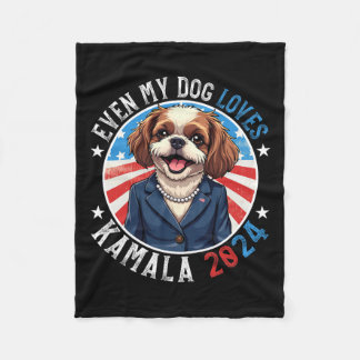 Couverture Polaire My Dog Loves Kamala 2024 Shih Tzu Love Camp