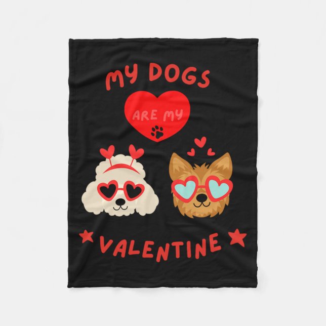 Couverture Polaire My Dogs Are My Valentine  (Devant)