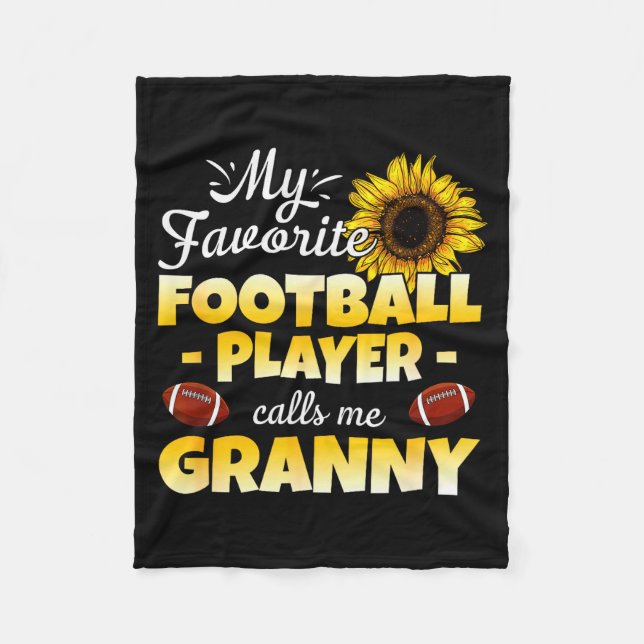 Couverture Polaire My Favorite Football Player Calls Me Granny  (Devant)