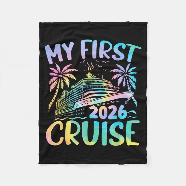 Couverture Polaire My First Cruise 2026 Vacation Tie Dye Family Cruis (Devant)