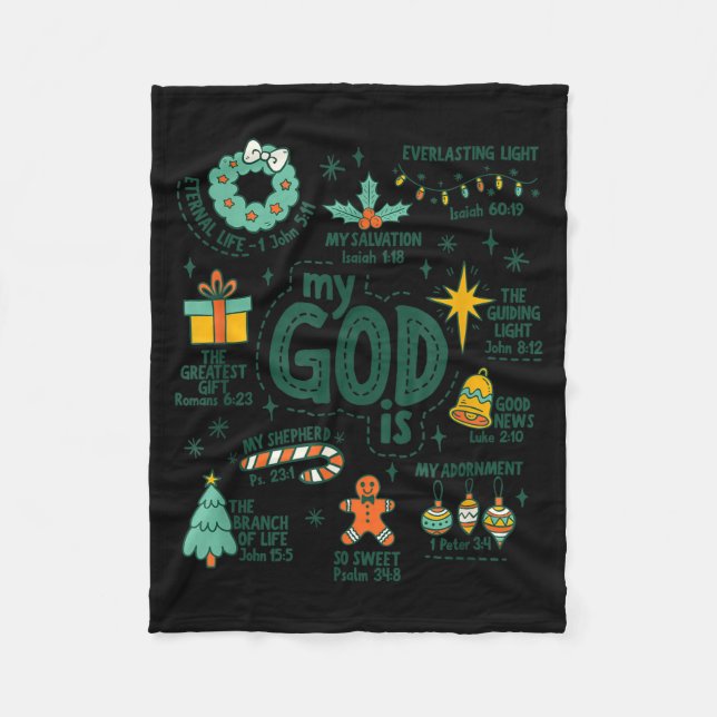 Couverture Polaire My God Is Christmas Jesus Is The Reason Faith Chri (Devant)