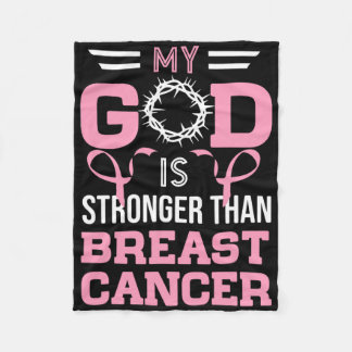 Couverture Polaire My God Is Stronger Than Breast Cancer Awareness Ch
