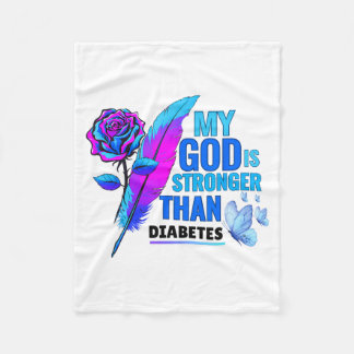 Couverture Polaire My Gods Is Stronger Than Flower Diabetes Awareness