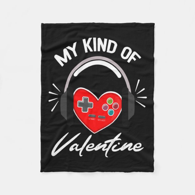 Couverture Polaire My Kind Valentine Gamer Valentines Day Gaming Boy  (Devant)