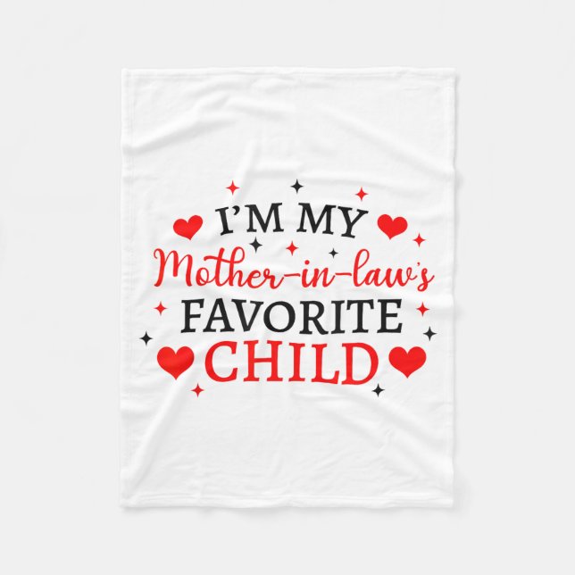 Couverture Polaire My Mother In Laws Favorite Child, Funny Parent Wom (Devant)