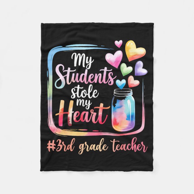 Couverture Polaire My Student Stole My Heart 3rd Grade Teacher Valent (Devant)