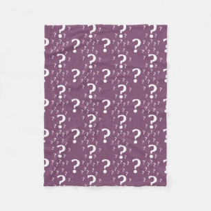 Couverture Polaire Mystère question marque énigme puzzle mauve
