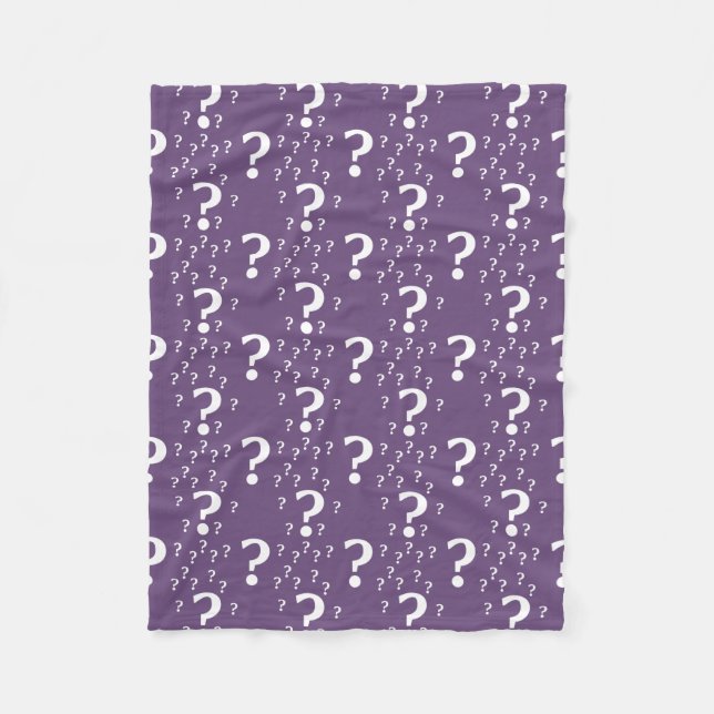 Couverture Polaire Mystère question marque énigme puzzle violet (Devant)