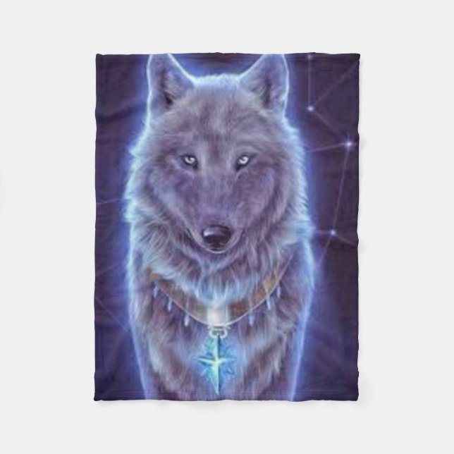 Couverture Polaire Mystic Wolf (Devant)