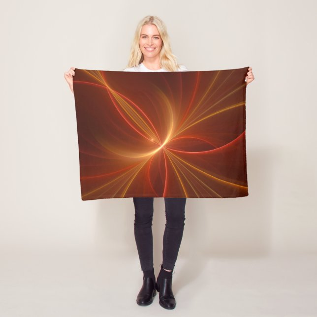 Couverture Polaire Mystique Abstrait Fractal Art Moderne Couleurs cha (En situation)