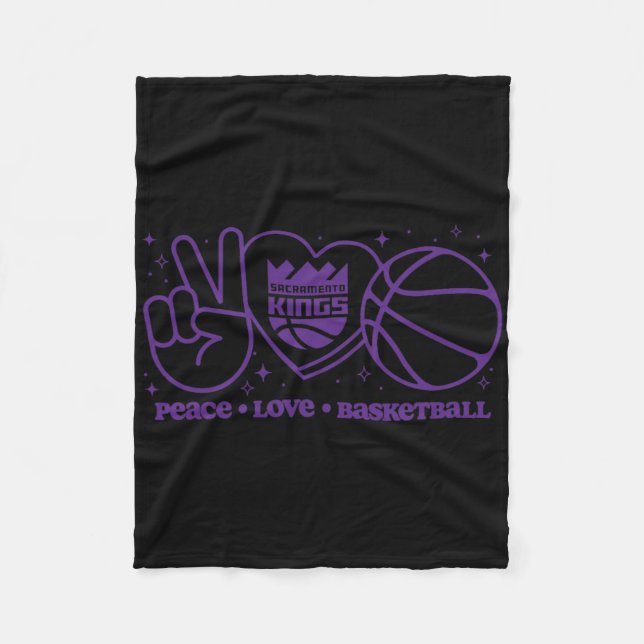 Couverture Polaire N Sacramento Kings Peace Love Sketll  (Devant)