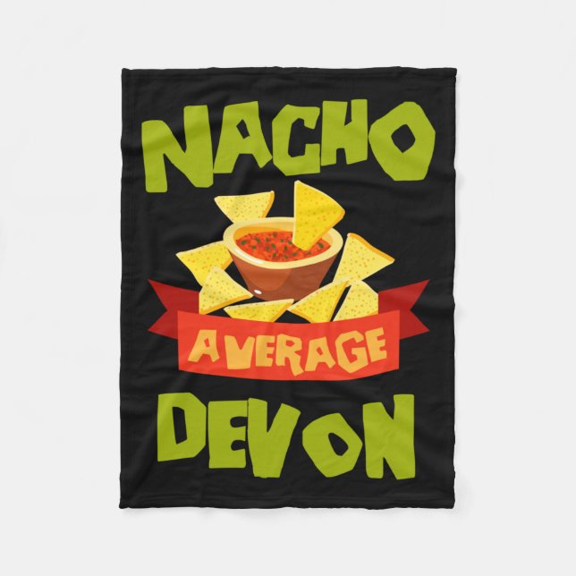Couverture Polaire Nacho Average Devon drôle d'anniversaire personnal (Devant)