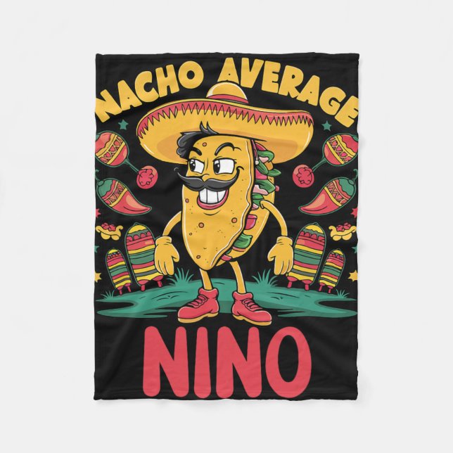 Couverture Polaire Nacho Average Nino Mexicain Correspondant Cinco De (Devant)