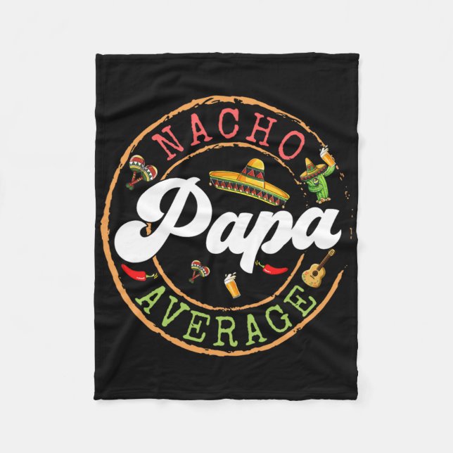 Couverture Polaire Nacho Average Papa Cactus Cinco De Mayo Matching F (Devant)
