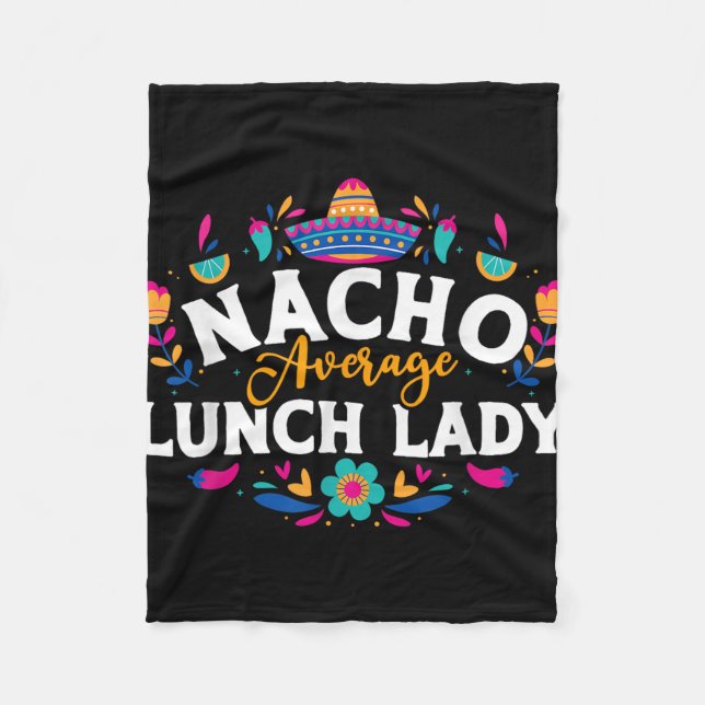 Couverture Polaire Nacho Moyenne Déjeuner Lady Cinco De Mayo Correspo (Devant)