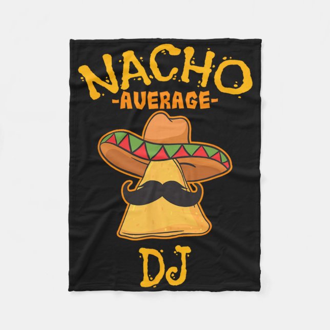 Couverture Polaire Nacho Moyenne Dj Cinco De Mayo Fiesta Partie Mexic (Devant)
