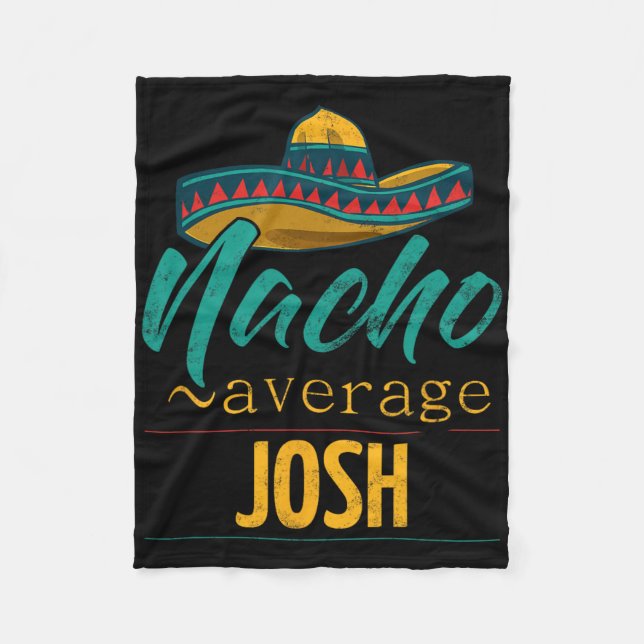 Couverture Polaire Nacho Moyenne Josh Cadeau Funny Cinco De Mayo Somb (Devant)