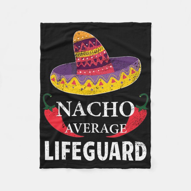 Couverture Polaire Nacho Moyenne Lifeguard Cinco De Mayo Sombrero Fun (Devant)