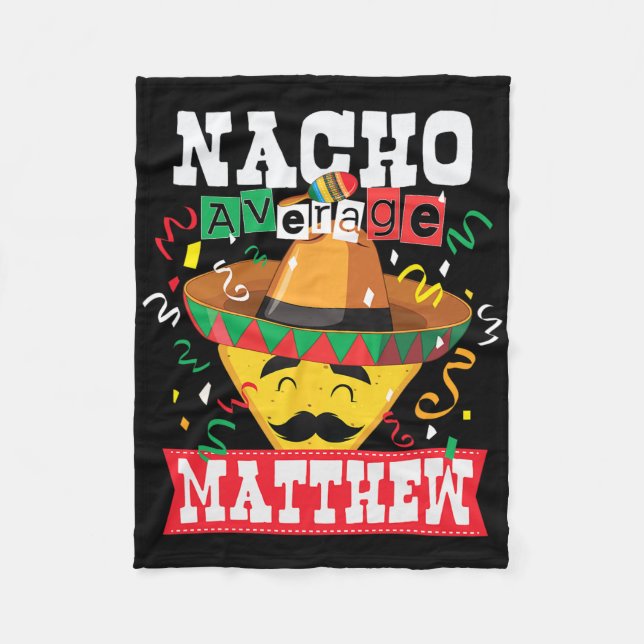 Couverture Polaire Nacho Moyenne Matthew Funny Cinco De Mayo Matthew (Devant)