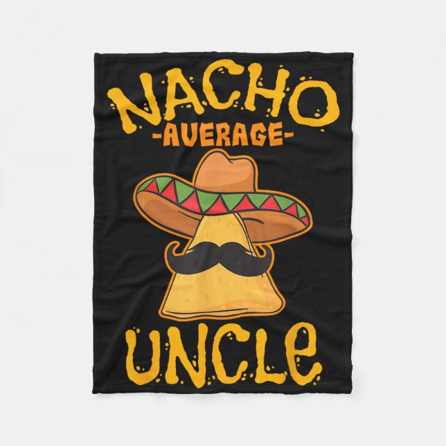 Couverture Polaire Nacho Moyenne Oncle Cinco De Mayo Sombrero Mexicai (Devant)