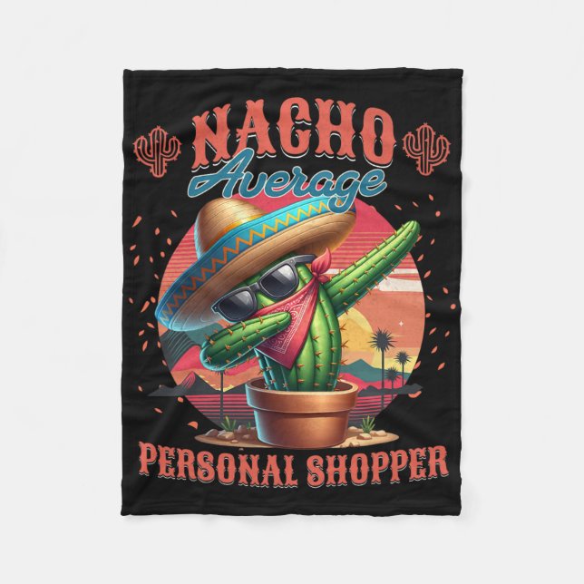 Couverture Polaire Nacho Moyenne Personal Shopper Drôle Cinco De Mayo (Devant)