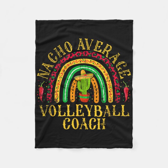 Couverture Polaire Nacho Moyenne Volleyll Coach Cinco De Mayo Mexicai (Devant)