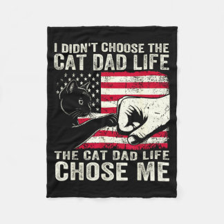 Couverture Polaire N'ai pas choisi la vie de papa chat pour les homme