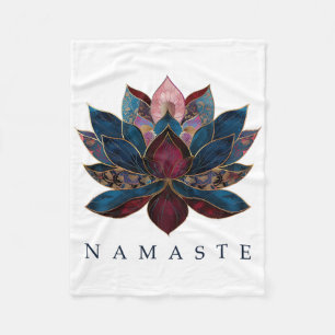 Couverture Polaire Namaste Fleur de Lotus Bouddhisme Zen Yogi Bouddhi