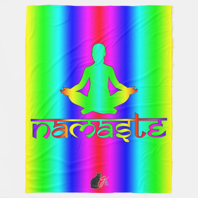 Couverture Polaire Namaste Intentions Arc-en-Ciel (Devant)